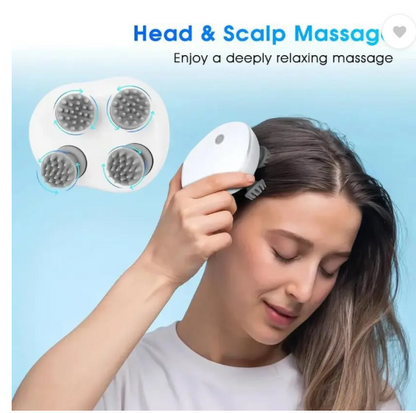 Misuhrobir Rechargeable Head Massager for Men and Women Soft Silicone Scalp Massage Machine, Hair Massager for Hair Growth Massager Cambo Color